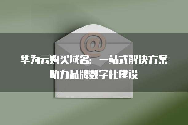 华为云购买域名:一站式解决方案助力品牌数字化建设