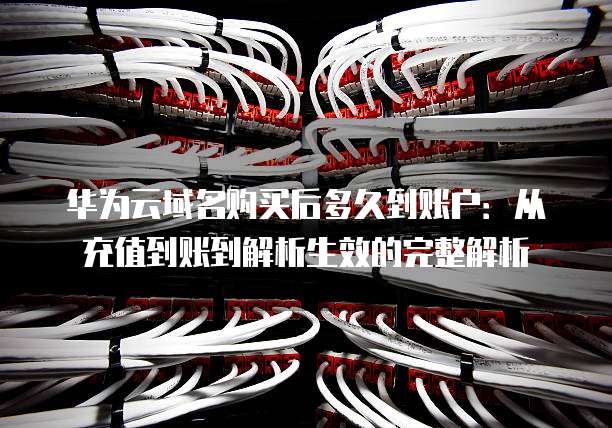 华为云域名购买后多久到账户:从充值到账到解析生效的完整解析