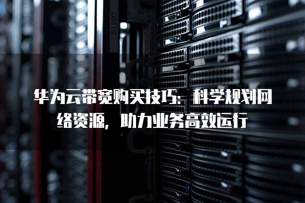 华为云带宽购买技巧:科学规划网络资源,助力业务高效运行