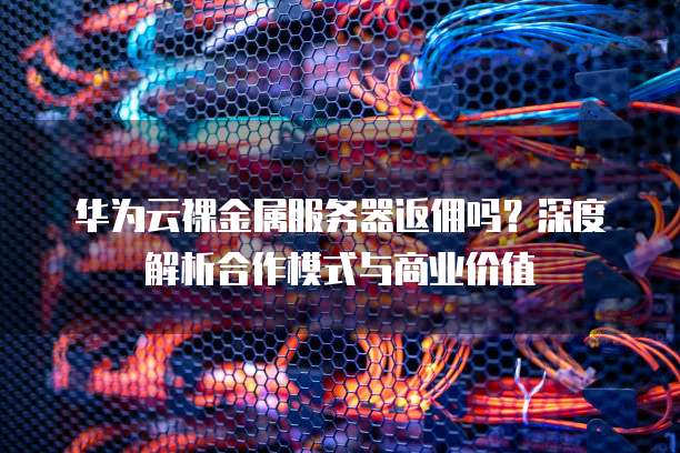 华为云裸金属服务器返佣吗？深度解析合作模式与商业价值
