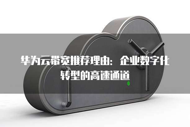 华为云带宽推荐理由:企业数字化转型的高速通道