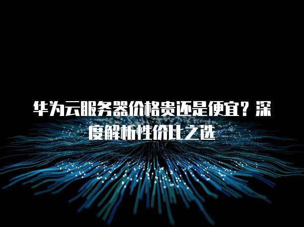 华为云服务器价格贵还是便宜?深度解析性价比之选