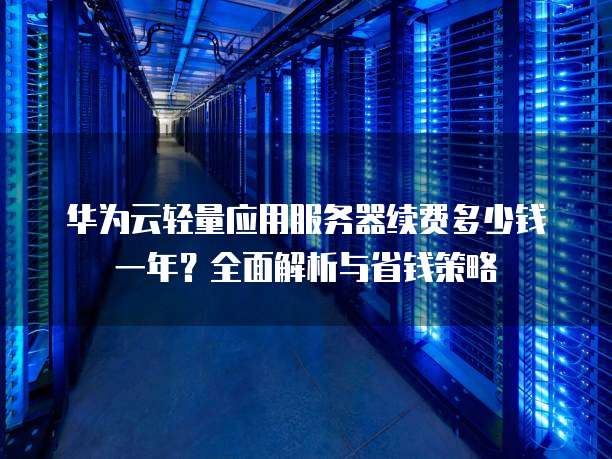 华为云轻量应用服务器续费多少钱一年?全面解析与省钱策略