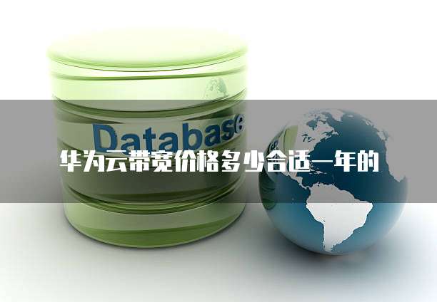 华为云带宽价格多少合适一年的