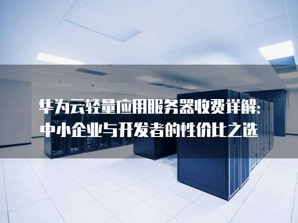 华为云轻量应用服务器收费详解:中小企业与开发者的性价比之选