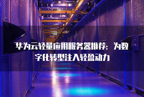 华为云轻量应用服务器推荐：为数字化转型注入轻盈动力