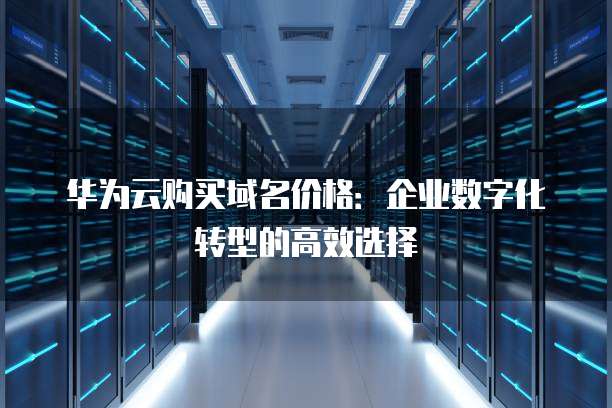 华为云购买域名价格:企业数字化转型的高效选择