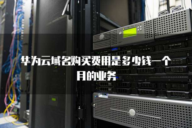 华为云域名购买费用是多少钱一个月的业务
