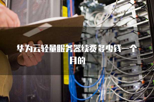 华为云轻量服务器续费多少钱一个月的
