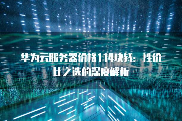 华为云服务器价格114块钱:性价比之选的深度解析