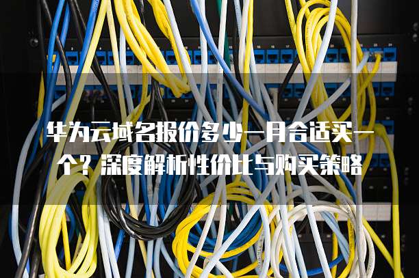 华为云域名报价多少一月合适买一个?深度解析性价比与购买策略