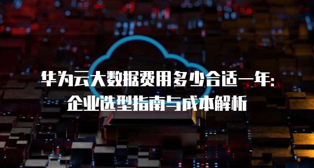华为云大数据费用多少合适一年:企业选型指南与成本解析
