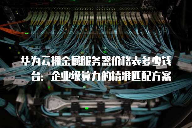 华为云裸金属服务器价格表多少钱一台:企业级算力的精准匹配方案
