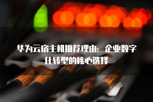 华为云宿主机推荐理由:企业数字化转型的核心选择
