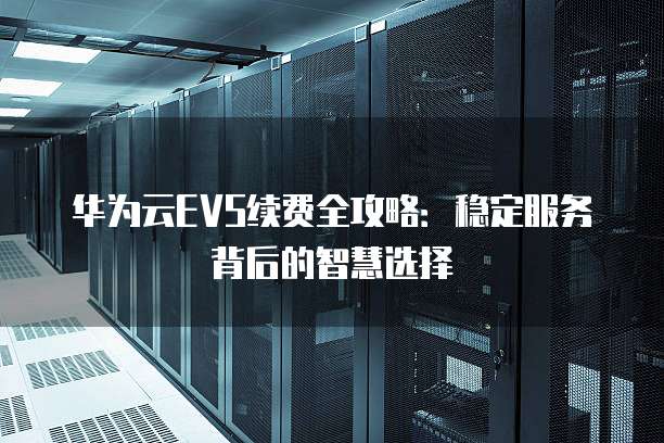 华为云EVS续费全攻略：稳定服务背后的智慧选择