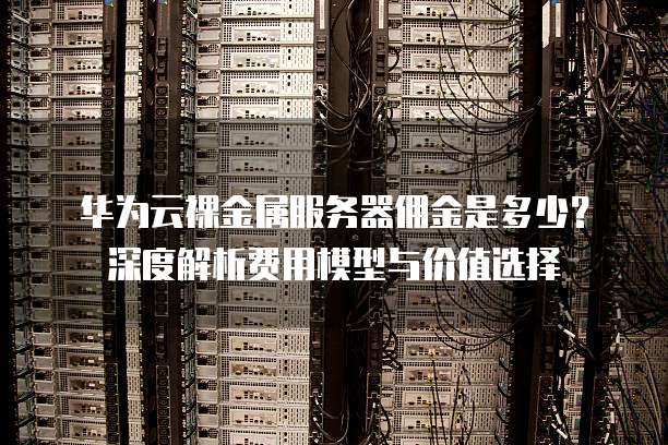 华为云裸金属服务器佣金是多少?深度解析费用模型与价值选择