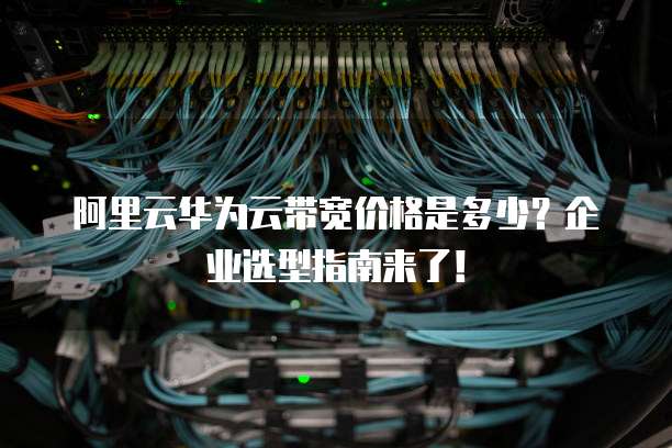 阿里云华为云带宽价格是多少?企业选型指南来了!