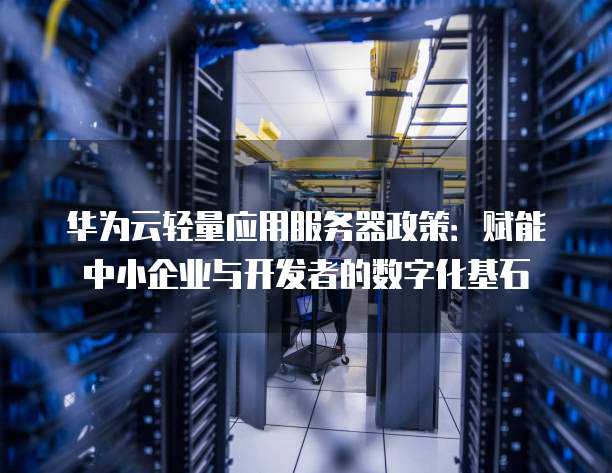 华为云轻量应用服务器政策:赋能中小企业与开发者的数字化基石