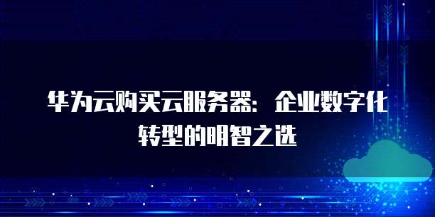 华为云购买云服务器:企业数字化转型的明智之选
