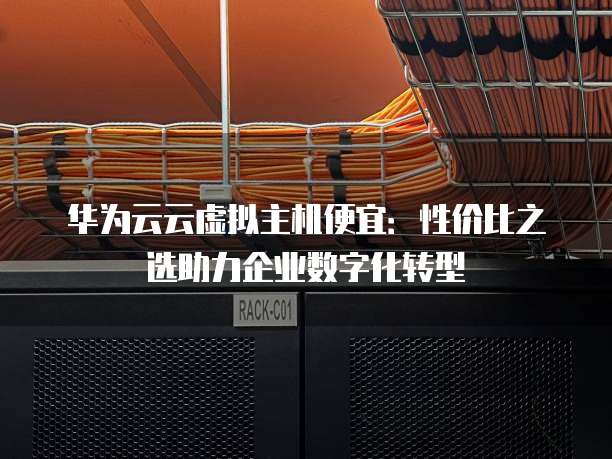 华为云云虚拟主机便宜:性价比之选助力企业数字化转型