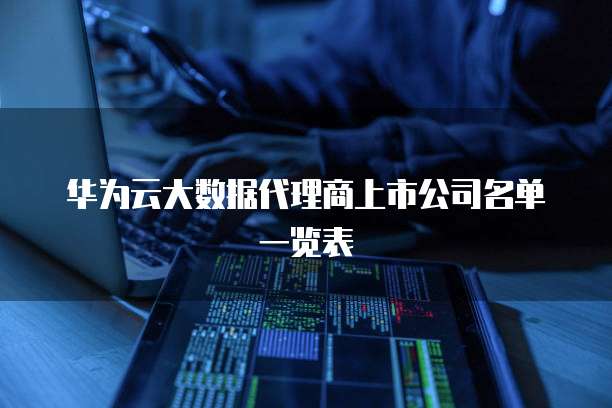 华为云大数据代理商上市公司名单一览表