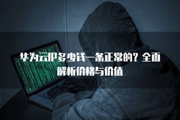 华为云IP多少钱一条正常的?全面解析价格与价值