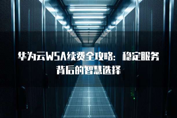 华为云WSA续费全攻略：稳定服务背后的智慧选择