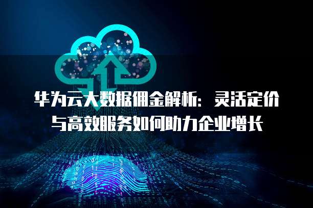 华为云大数据佣金解析:灵活定价与高效服务如何助力企业增长