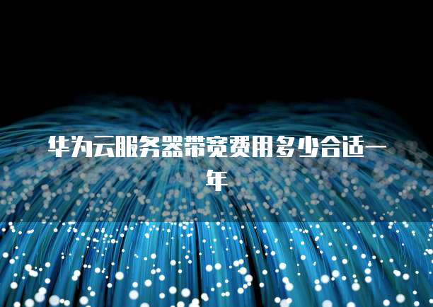 华为云服务器带宽费用多少合适一年
