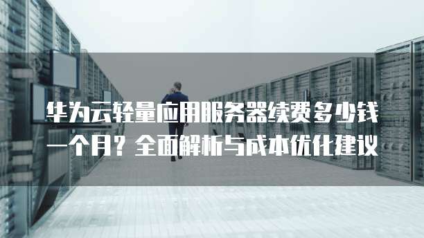 华为云轻量应用服务器续费多少钱一个月?全面解析与成本优化建议