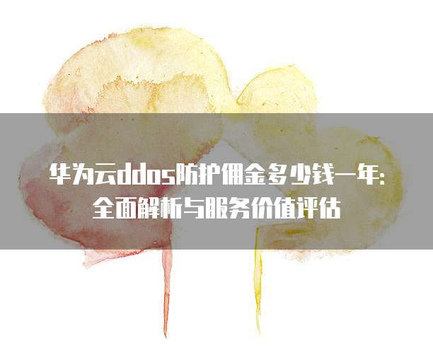 华为云ddos防护佣金多少钱一年:全面解析与服务价值评估