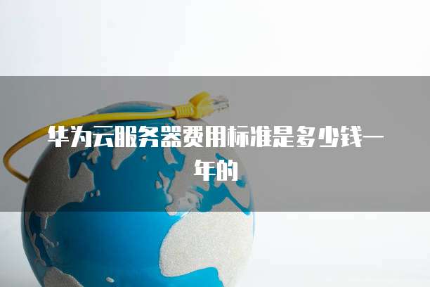 华为云服务器费用标准是多少钱一年的