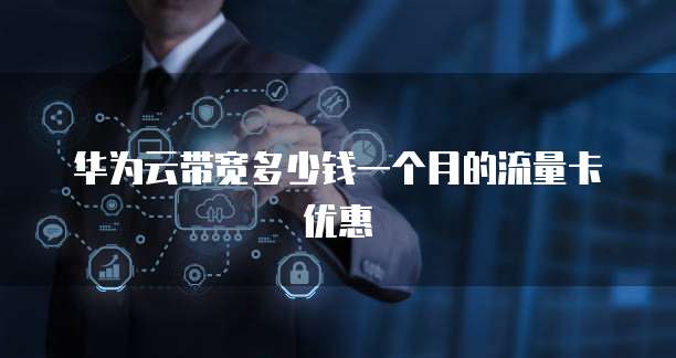 华为云带宽多少钱一个月的流量卡优惠