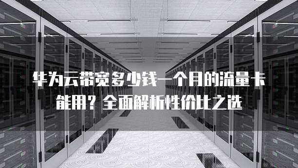 华为云带宽多少钱一个月的流量卡能用?全面解析性价比之选