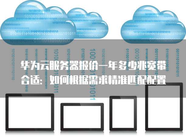 华为云服务器报价一年多少兆宽带合适:如何根据需求精准匹配配置