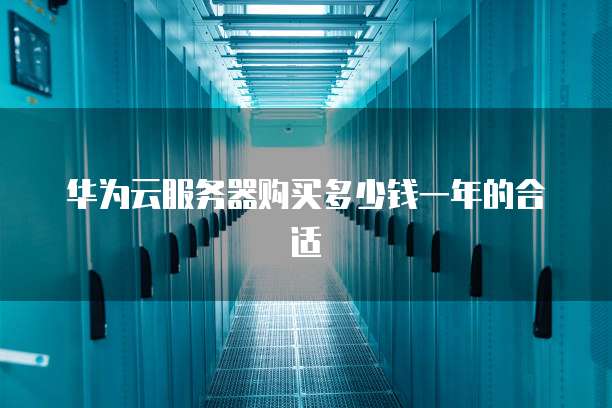 华为云服务器购买多少钱一年的合适