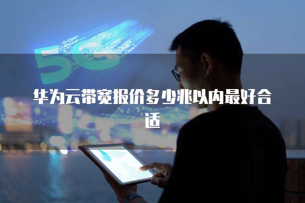 华为云带宽报价多少兆以内最好合适