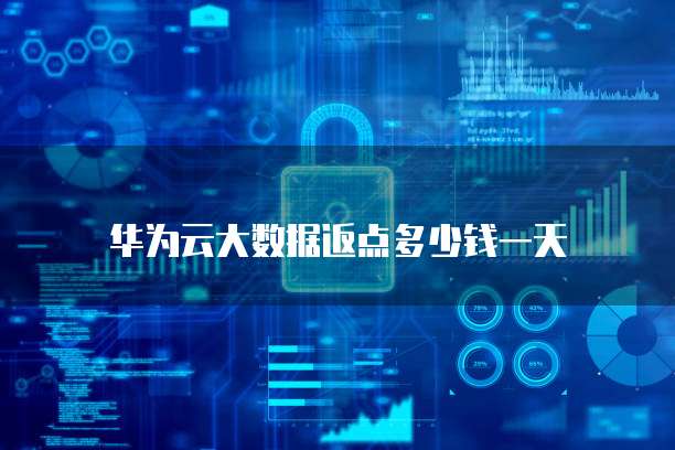 华为云大数据返点多少钱一天