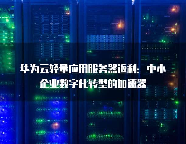 华为云轻量应用服务器返利:中小企业数字化转型的加速器