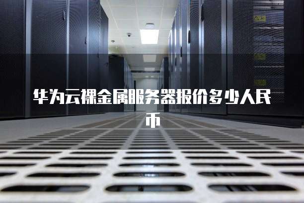 华为云裸金属服务器报价多少人民币