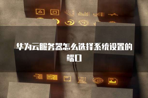 华为云服务器怎么选择系统设置的端口