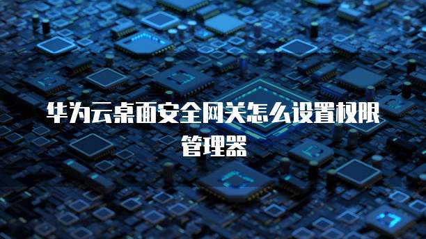 华为云桌面安全网关怎么设置权限管理器