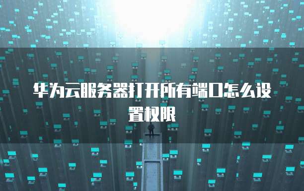 华为云服务器打开所有端口怎么设置权限