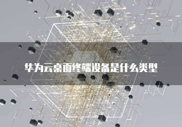 华为云桌面终端设备是什么类型
