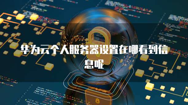 华为云个人服务器设置在哪看到信息呢