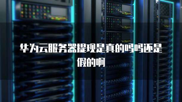 华为云服务器提现是真的吗吗还是假的啊
