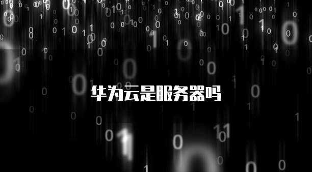 华为云是服务器吗