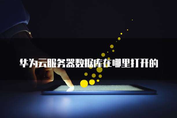 华为云服务器数据库在哪里打开的