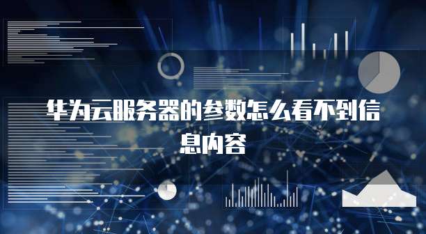 华为云服务器的参数怎么看不到信息内容