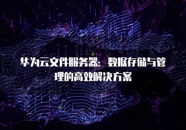 华为云文件服务器：数据存储与管理的高效解决方案